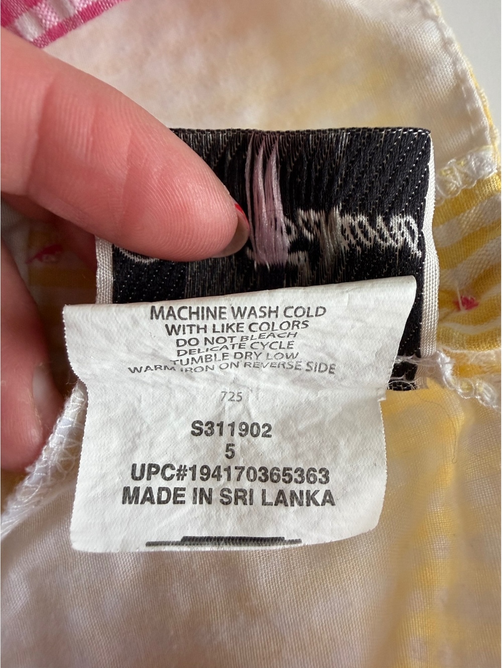 Rare Editions Colorblock Gingham Flip Flop Dress Size 5 - Picture 3 of 5